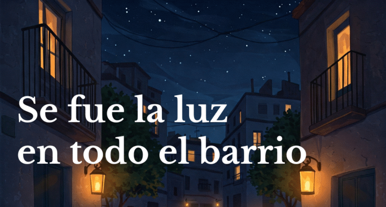 Se fue la luz en todo el barrio